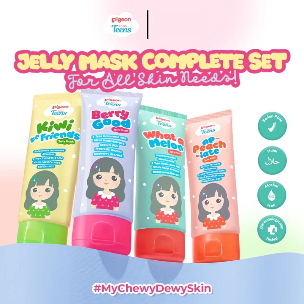 Pigeon Teens Jelly Mask 60ml - Kiwi be Friends Pigeon Teens Jelly Mask 60ml - Kiwi be Friends