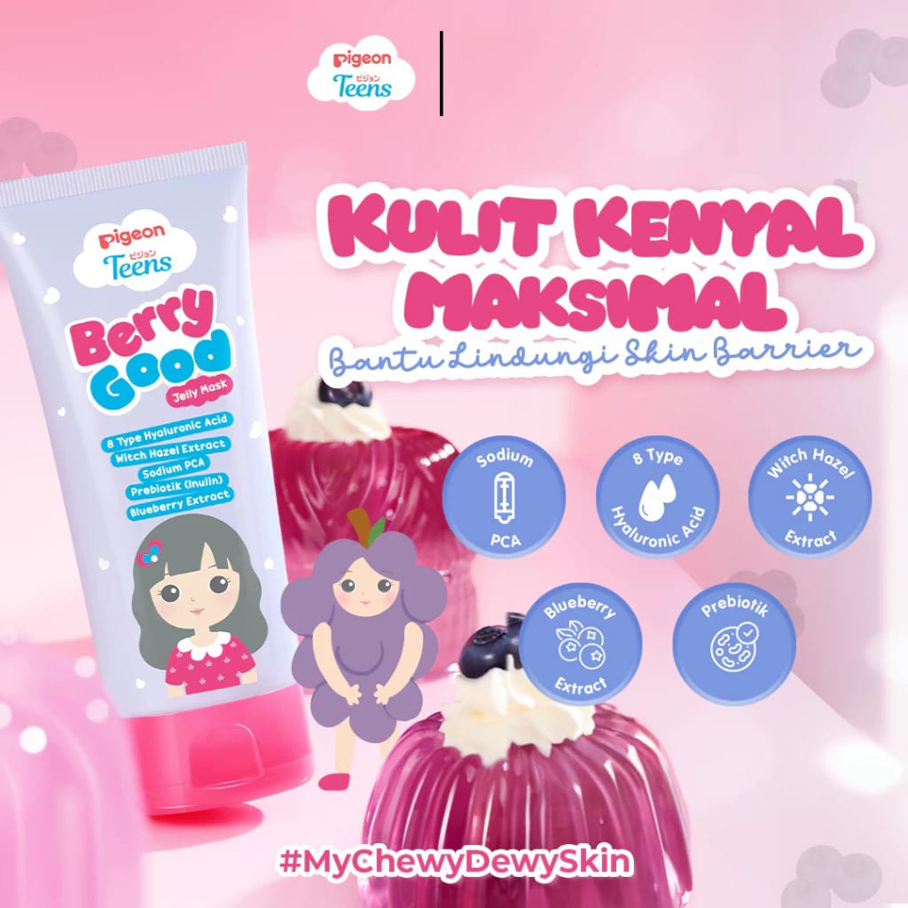 Pigeon Teens Jelly Mask 60ml - Berry Good Pigeon Teens Jelly Mask 60ml - Berry Good