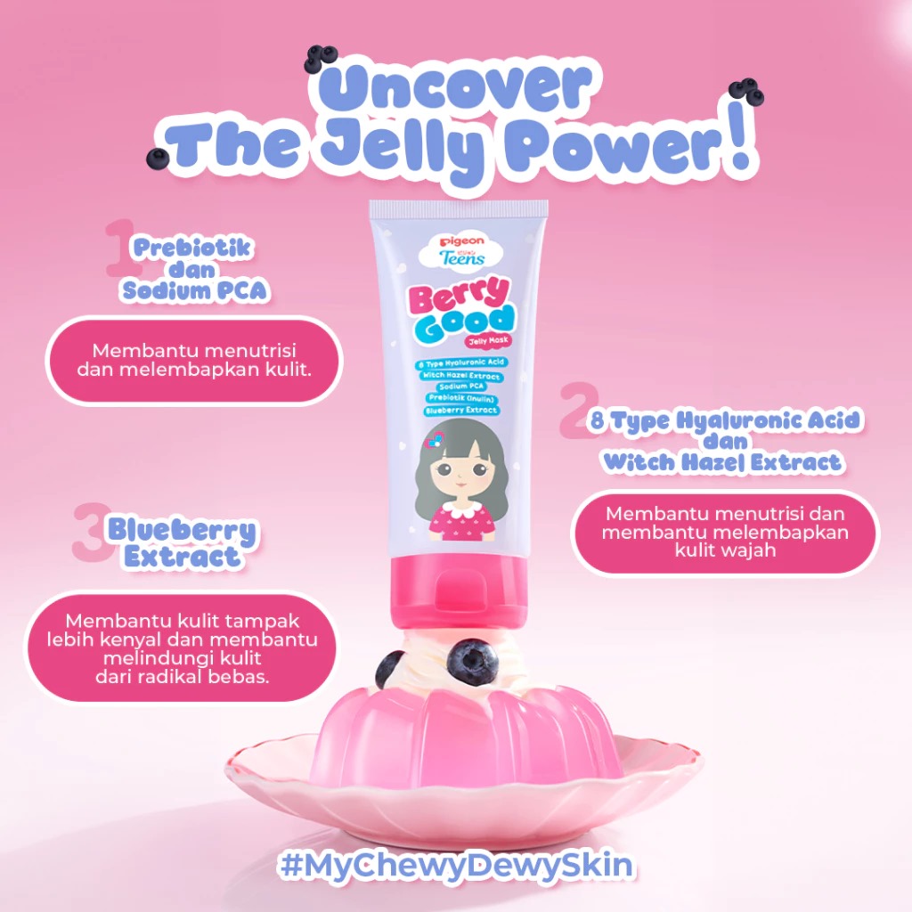 Pigeon Teens Jelly Mask 60ml - Berry Good Pigeon Teens Jelly Mask 60ml - Berry Good