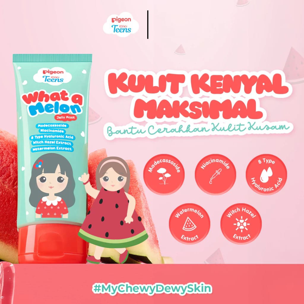 Pigeon Teens Jelly Mask 60ml - What a Melon Pigeon Teens Jelly Mask 60ml - What a Melon