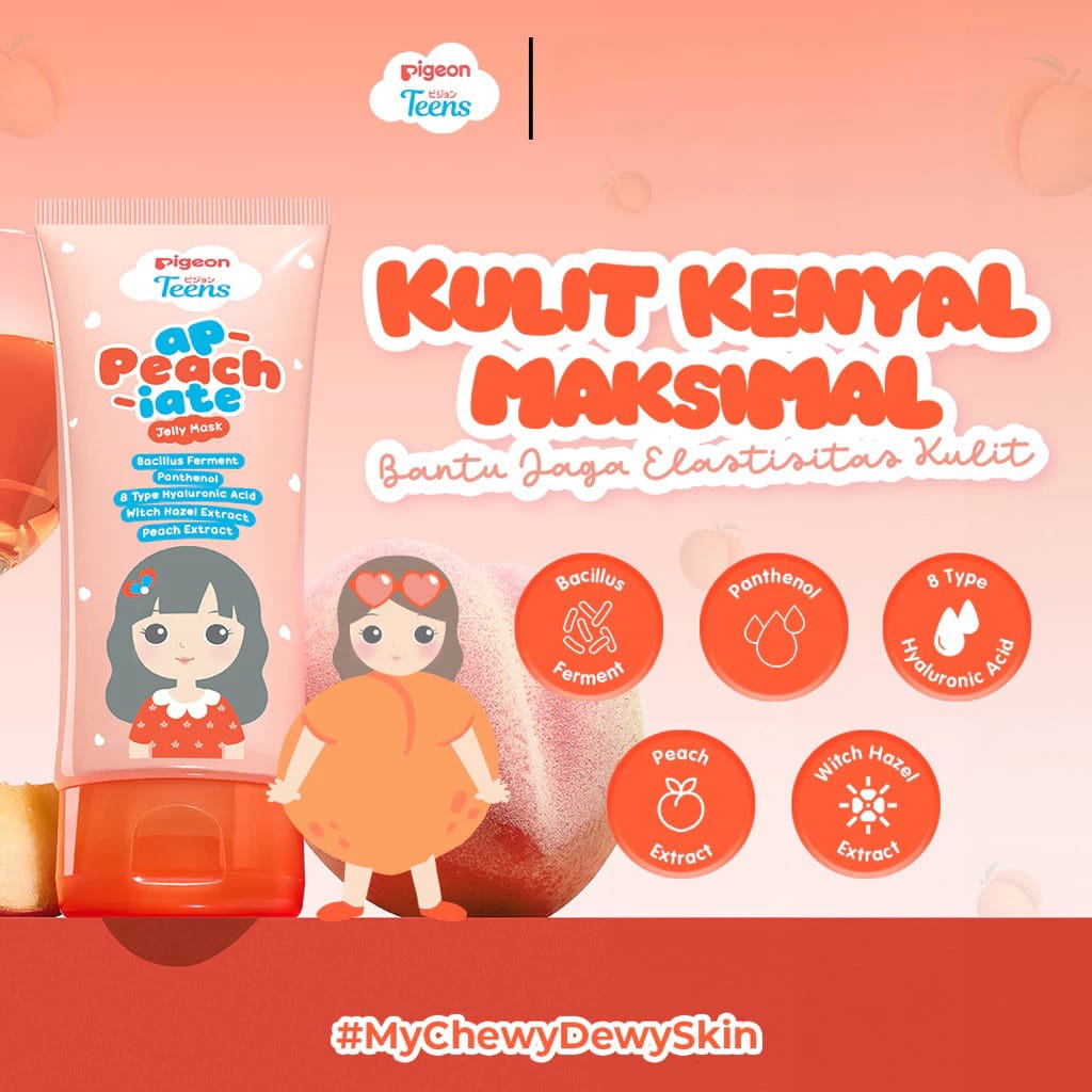 Pigeon Teens Jelly Mask 60ml - Ap-Peach-iate Pigeon Teens Jelly Mask 60ml - Ap-Peach-iate