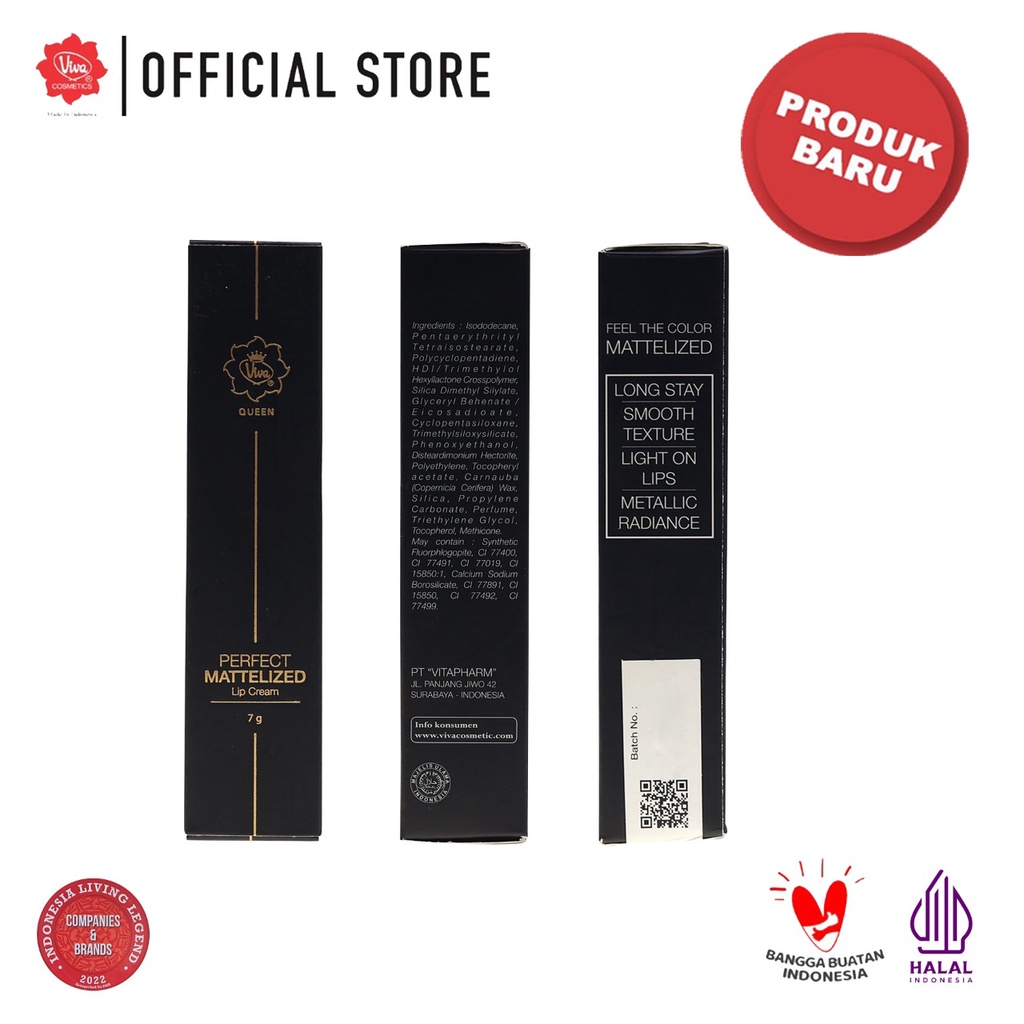 Viva Queen Perfect Mattelized Lip Cream 7g - 751 Innocent Fairy Viva Queen Perfect Mattelized Lip Cream 7g - 751 Innocent Fairy