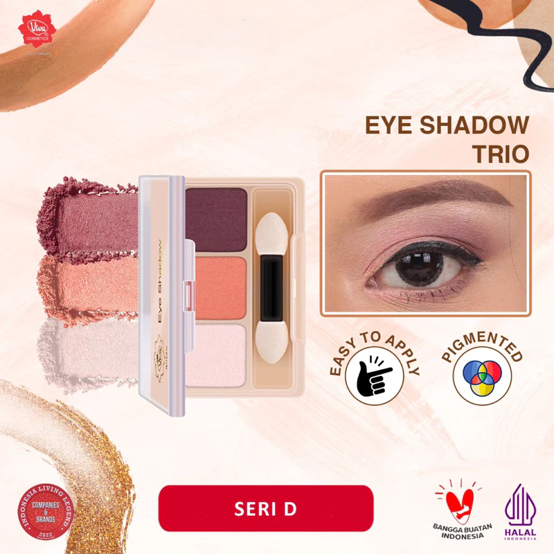 Viva Queen Eye Shadow Trio (3 Warna) - Seri D
