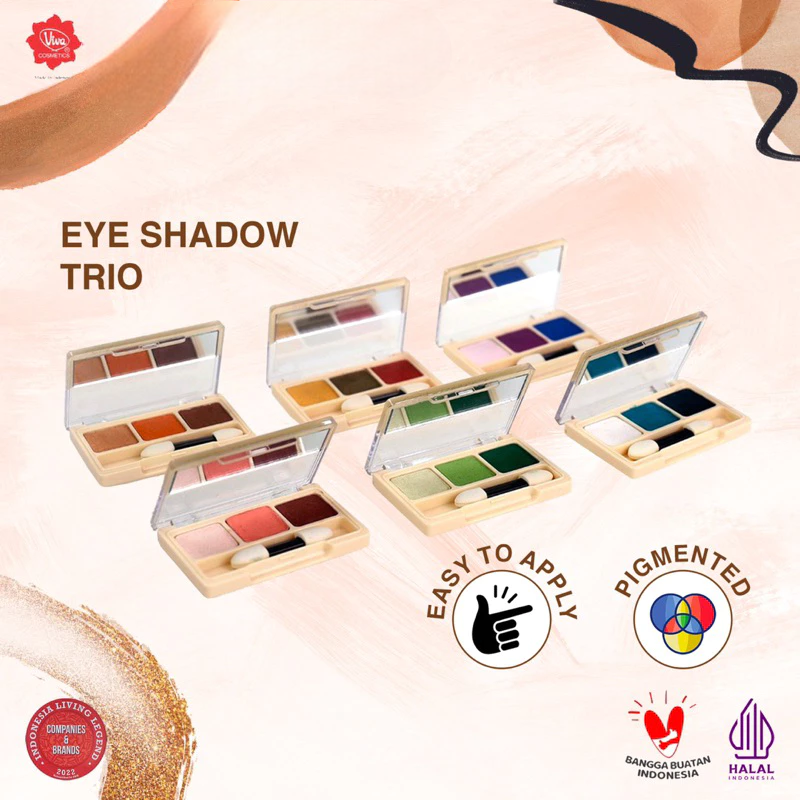 Viva Queen Eye Shadow Trio (3 Warna) - Seri D