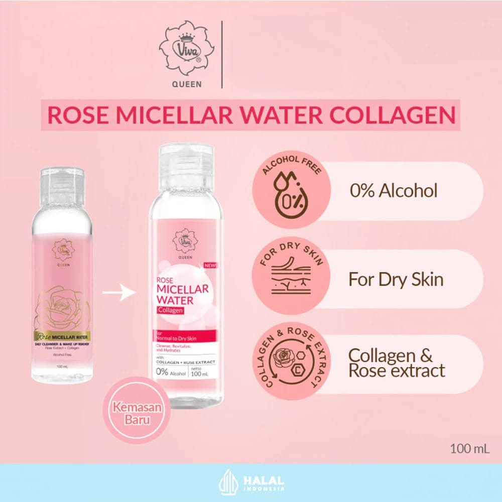 Viva Queen Rose Micellar Water Collagen 100ml Viva Queen Rose Micellar Water Collagen 100ml