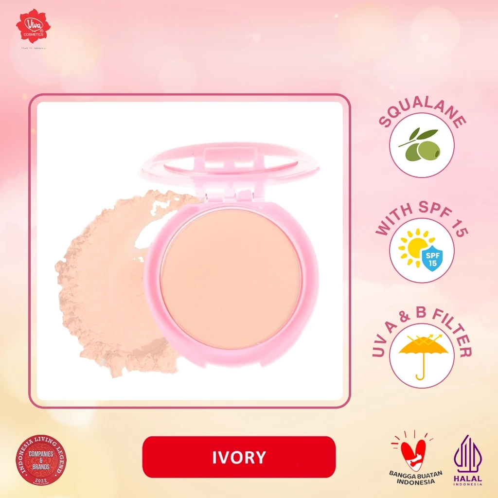 Viva Bright Beauty Compact Powder SPF 15 - 1 Ivory
