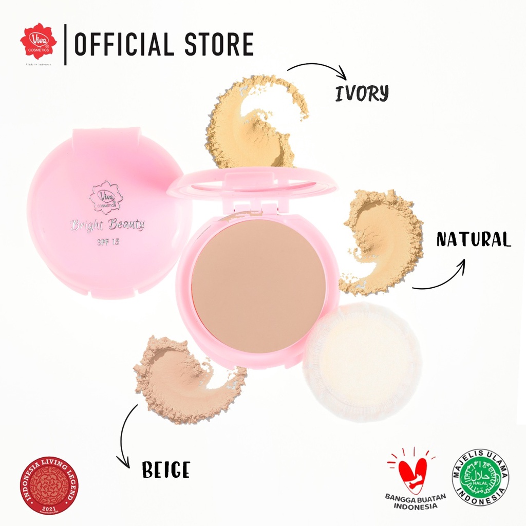 Viva Bright Beauty Compact Powder SPF 15 - 1 Ivory