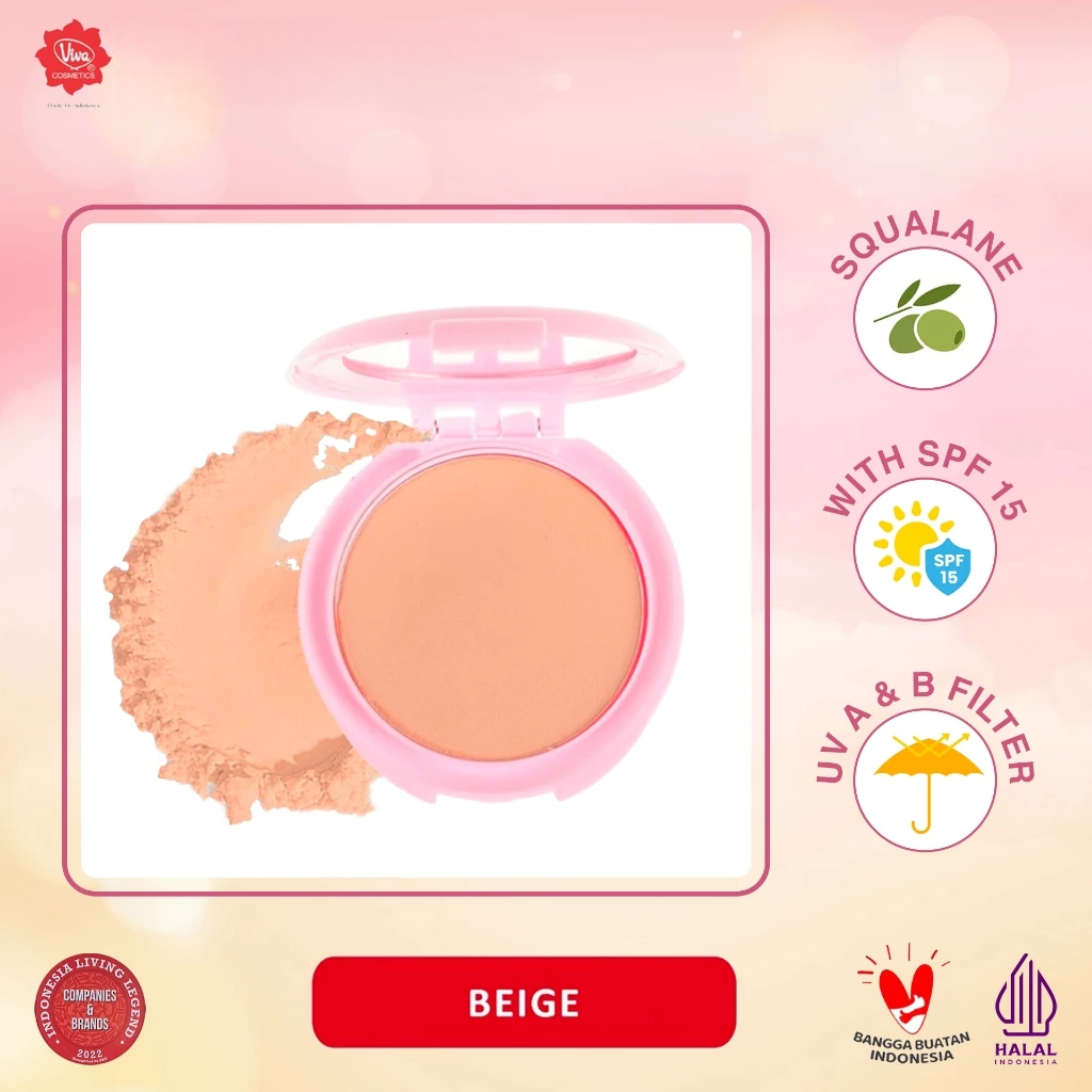 Viva Bright Beauty Compact Powder SPF 15 - 3 Beige