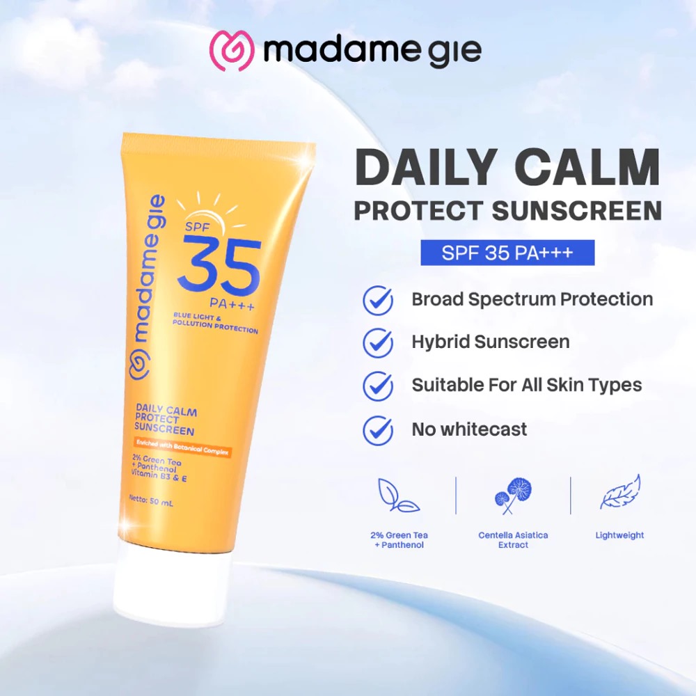 Madame Gie Daily Calm Protect Sunscreen SPF35 PA+++ 50ml