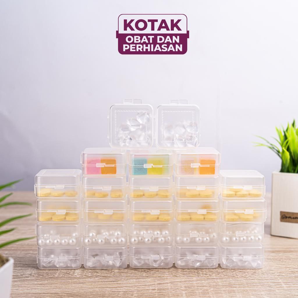 (ISI 6) TRI J - Kotak Obat Mini Transparan