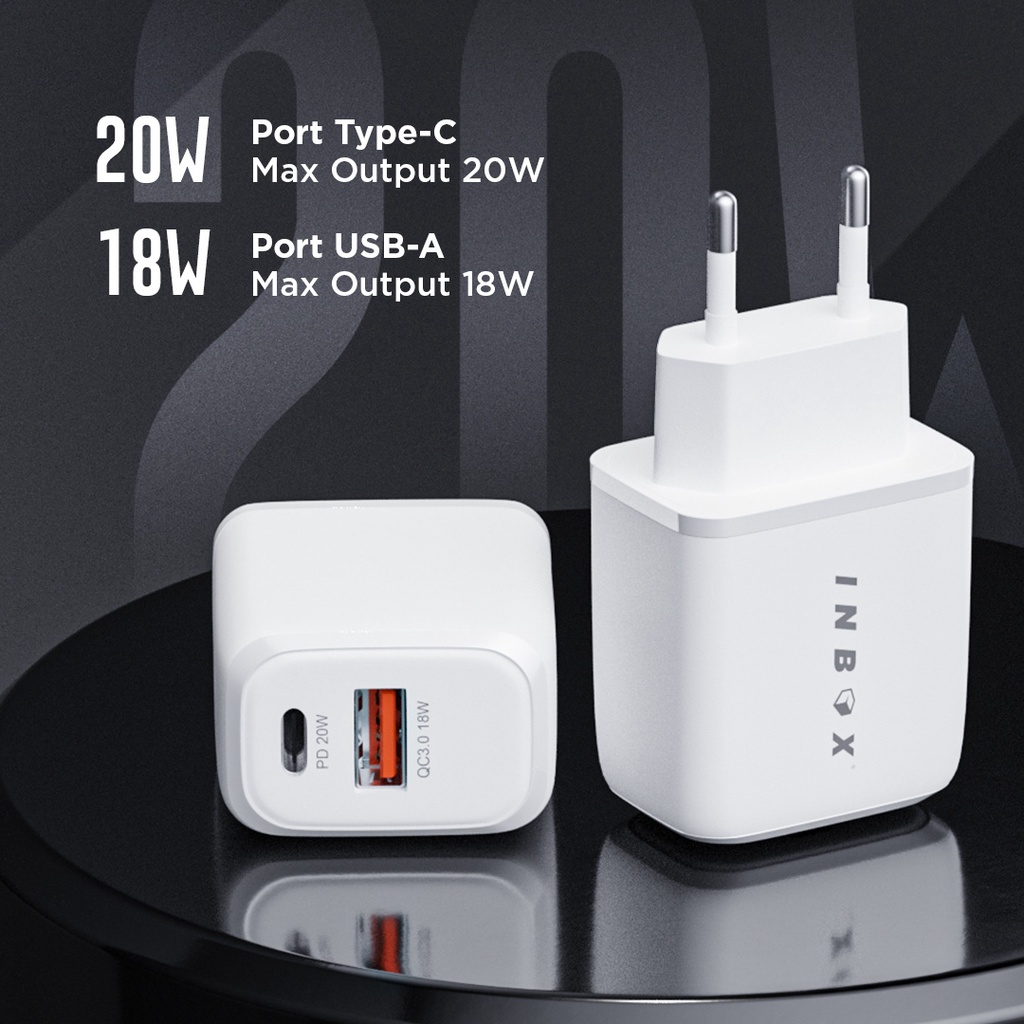 Inbox Adaptor Power Delivery PDA-6 20W (Dual Port - USB & TypeC)