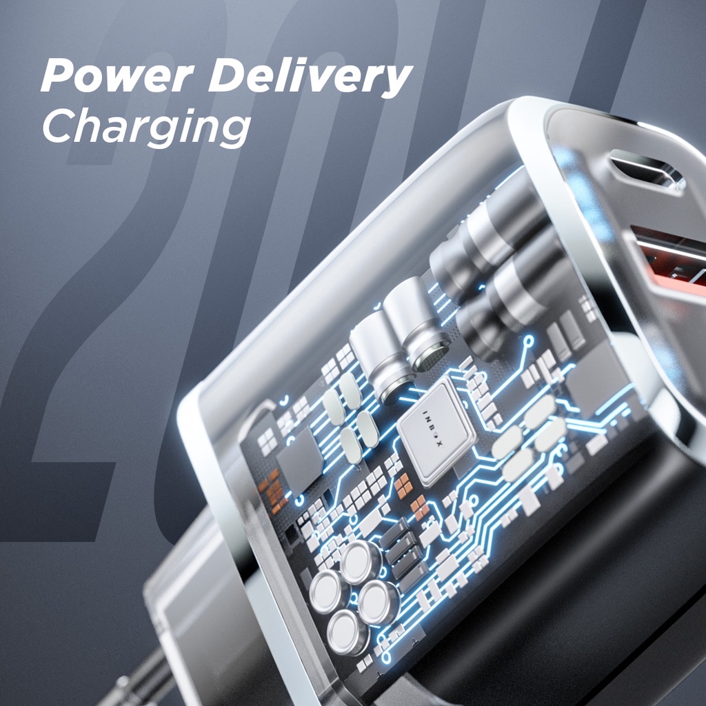 Inbox Adaptor Power Delivery PDA-6 20W (Dual Port - USB & TypeC)