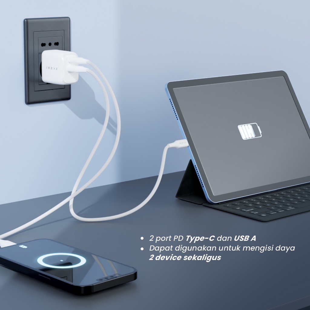 Inbox Adaptor Power Delivery PDA-6 20W (Dual Port - USB & TypeC)
