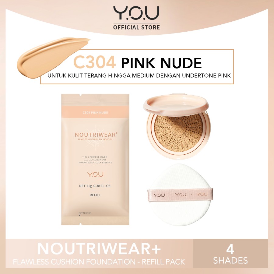 YOU Noutriwear+ Flawless Cushion Foundation REFILL - C304 Pink Nude