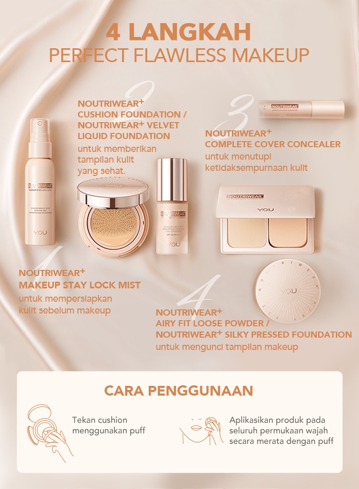 YOU Noutriwear+ Flawless Cushion Foundation REFILL - C304 Pink Nude