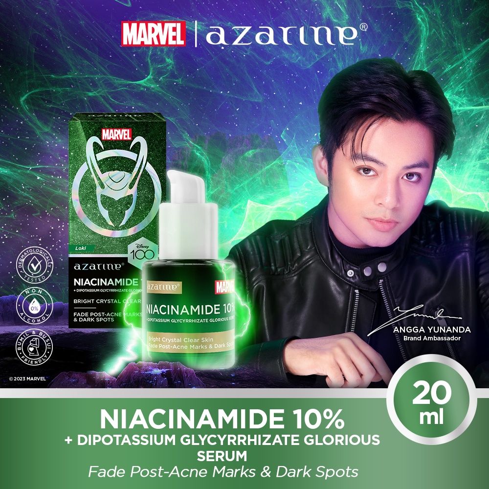 Azarine X Marvel Niacinamide 10 Dipotassium Glycyrrhizate Glorious Serum 20ml 0451