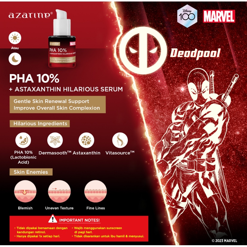 Azarine x Marvel PHA 10% + Astaxanthin Hilarious Serum 20ml *