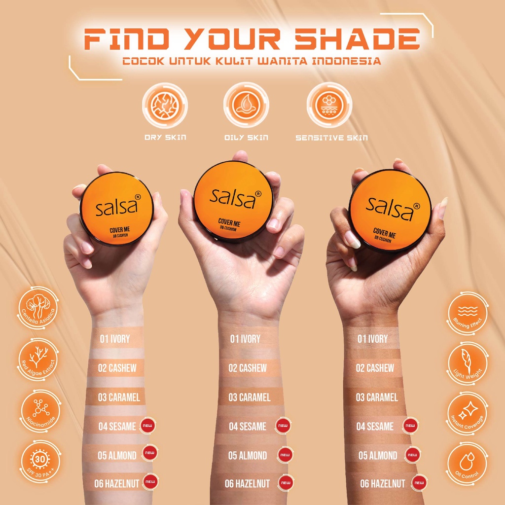 Salsa Cover Me BB Cushion REFILL - Hazelnut