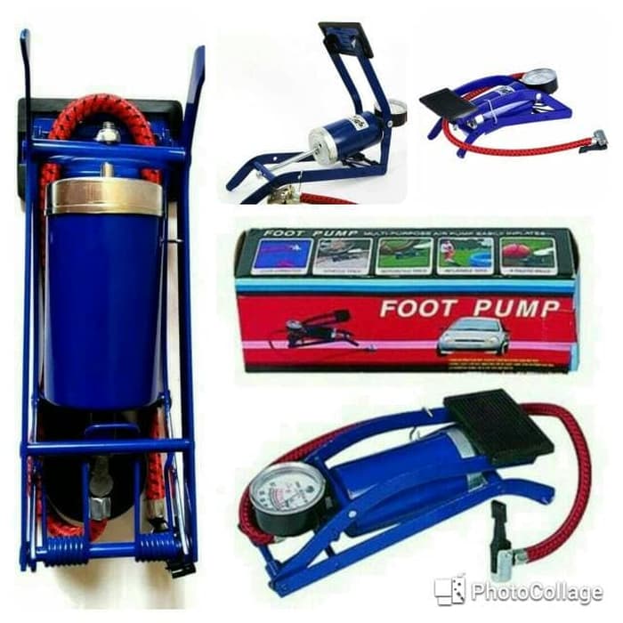 Pompa Angin Manual Injak Model Silinder Tabung (Foot Pump)