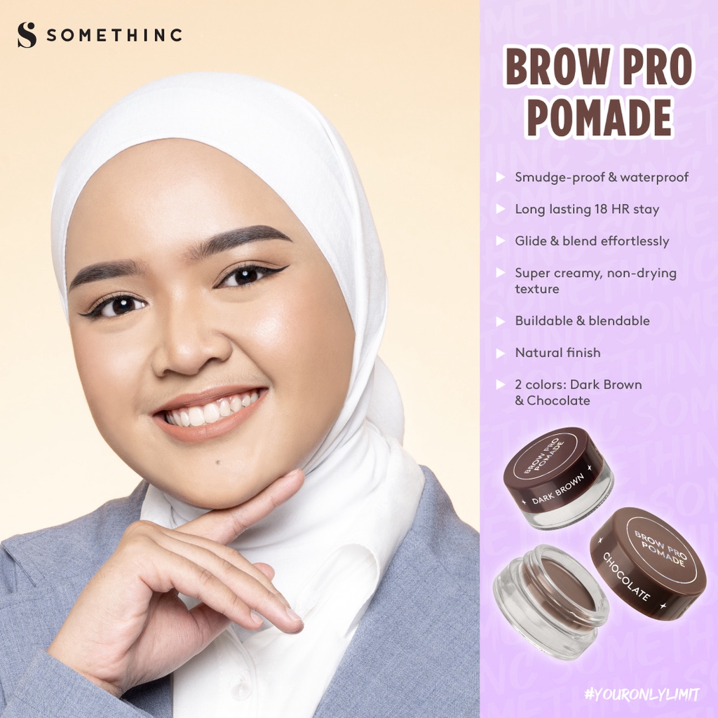 Somethinc Brow Pro Pomade 18Hr Stay - Dark Brown*