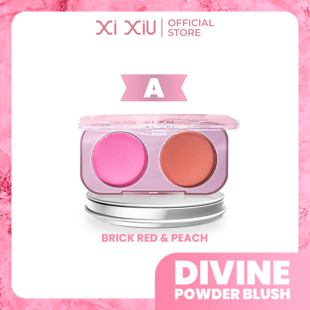 Xi Xiu Powder Blush 2in1 - A Brick Red & Peach Xi Xiu Powder Blush 2in1 - A Brick Red & Peach