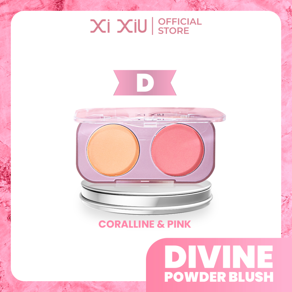 Xi Xiu Powder Blush 2in1 - D Carolline & Pink Xi Xiu Powder Blush 2in1 - D Carolline & Pink