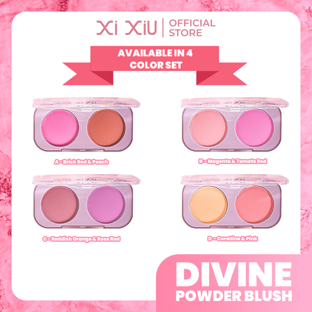 Xi Xiu Powder Blush 2in1 - D Carolline & Pink