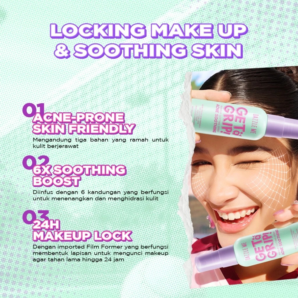 Dazzle Me Get a Grip! Makeup Setting Spray Acne Soothing 60ml (TOSCA)