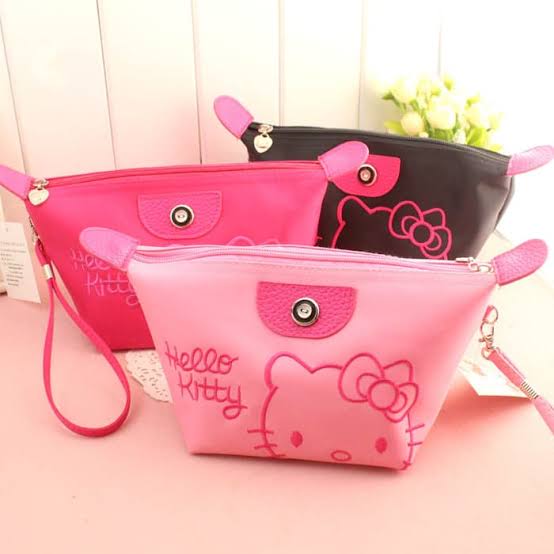 Dompet Kosmetik Hellokitty Bordir