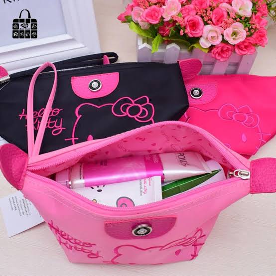 Dompet Kosmetik Hellokitty Bordir