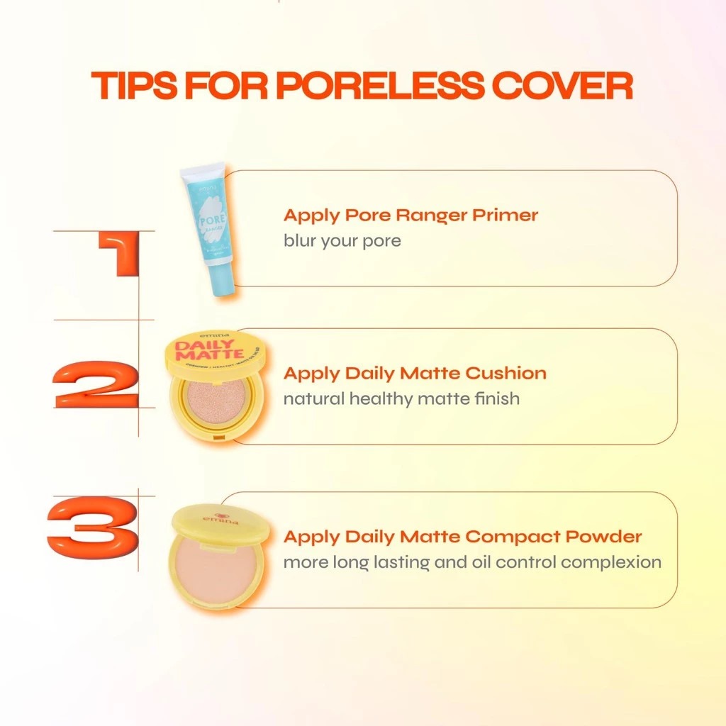 Emina Daily Matte Cushion SPF25 PA++ 15gr - N02 Natural