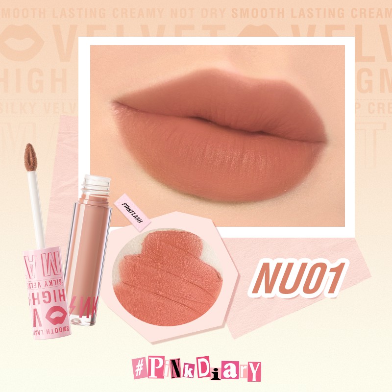 Pinkflash Silky Velvet Lip Cream PF-L04 - NU01