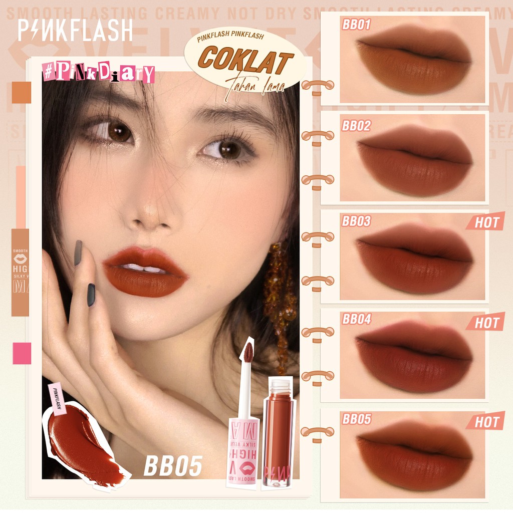 Pinkflash Silky Velvet Lip Cream PF-L04 - PK03 Pinkflash Silky Velvet Lip Cream PF-L04 - PK03