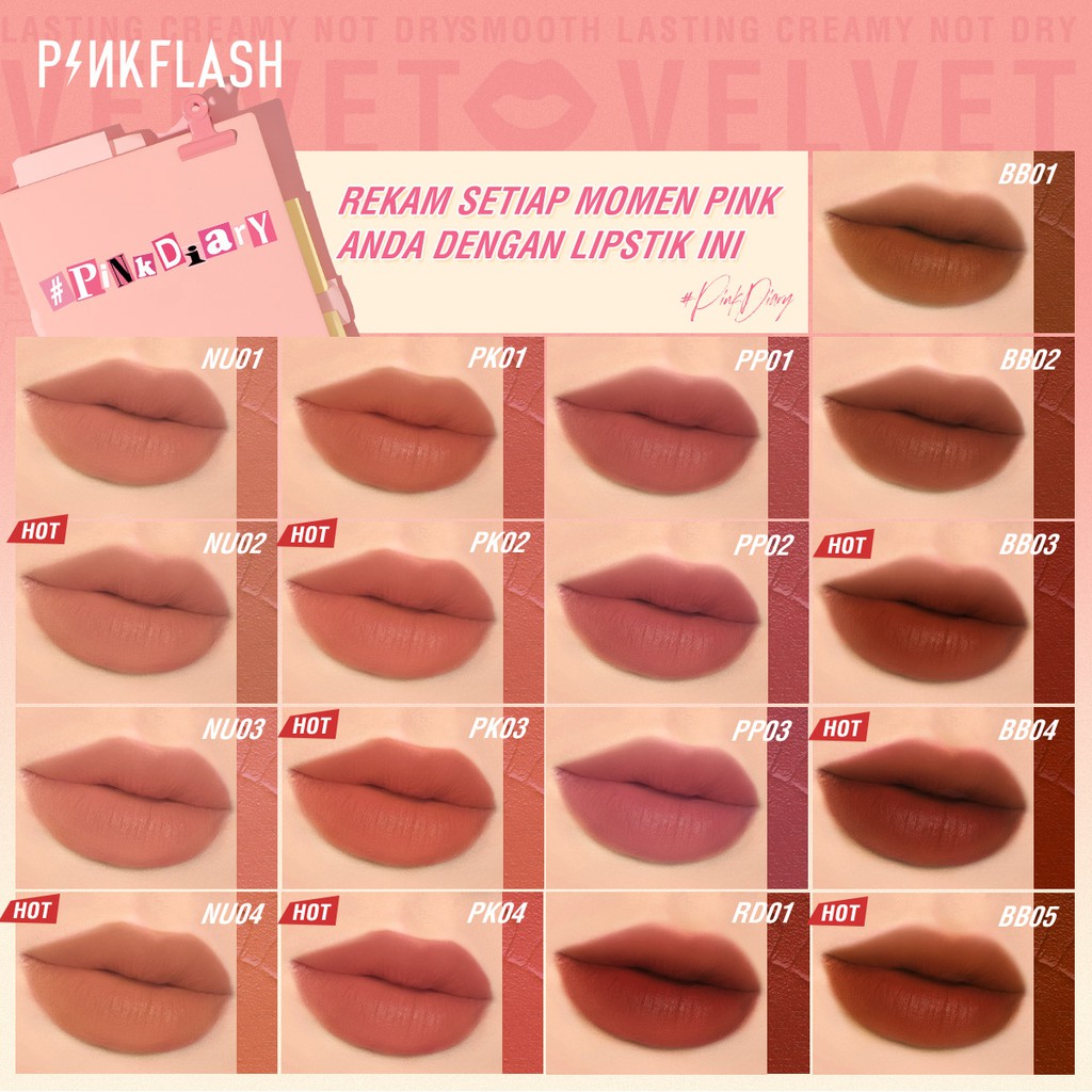 Pinkflash Silky Velvet Lip Cream PF-L04 - PK03 Pinkflash Silky Velvet Lip Cream PF-L04 - PK03