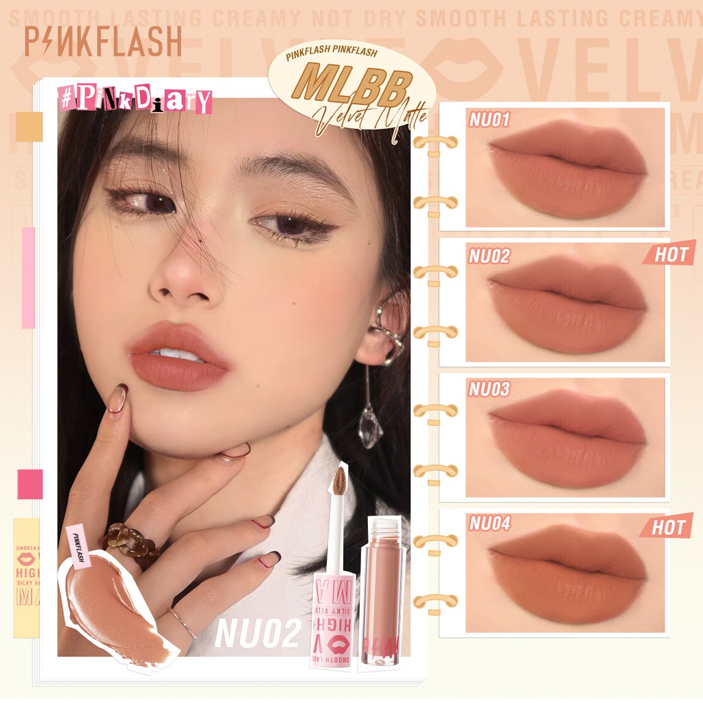 Pinkflash Silky Velvet Lip Cream PF-L04 - PK04 Pinkflash Silky Velvet Lip Cream PF-L04 - PK04
