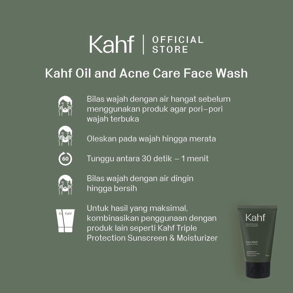 Kahf Face Wash 100ml - Oil and Acne Care