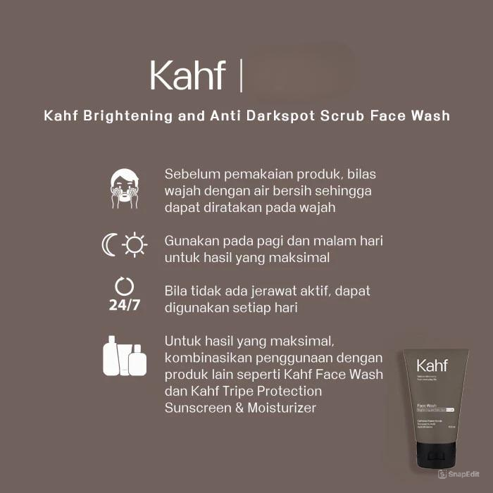Kahf Face Wash 100ml - Brightening and Dark Spot Scrub