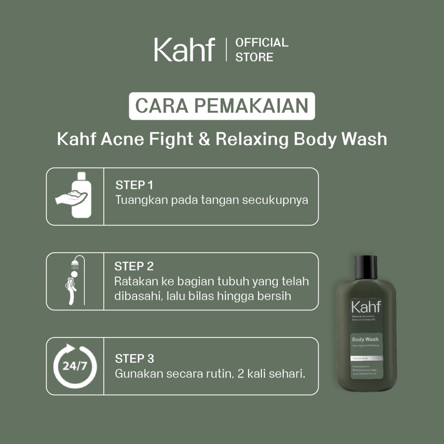 Kahf Body Wash 200ml - Acne Fight and Relaxing