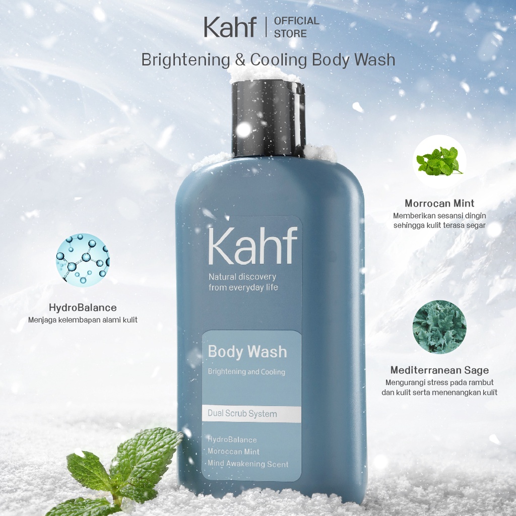 Kahf Body Wash 200ml - Brightening and Cooling 