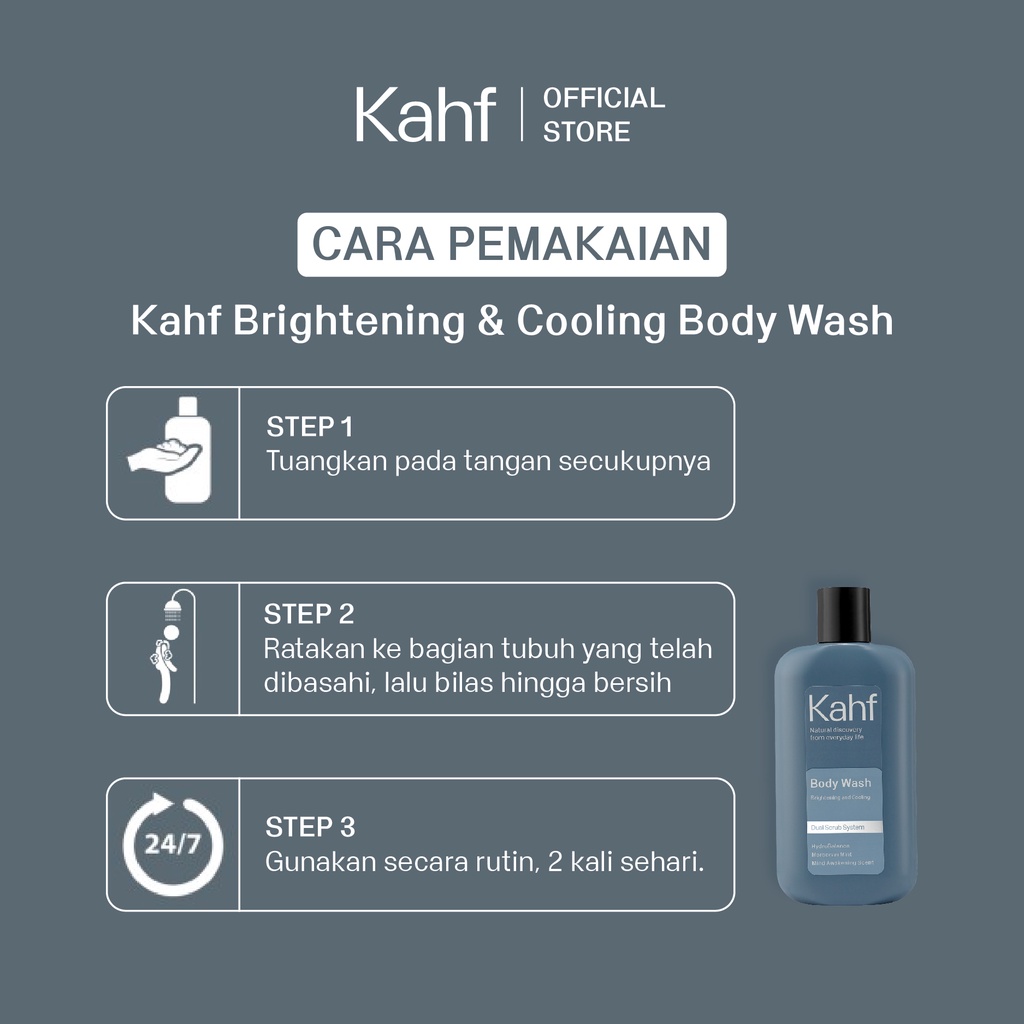 Kahf Body Wash 200ml - Brightening and Cooling 