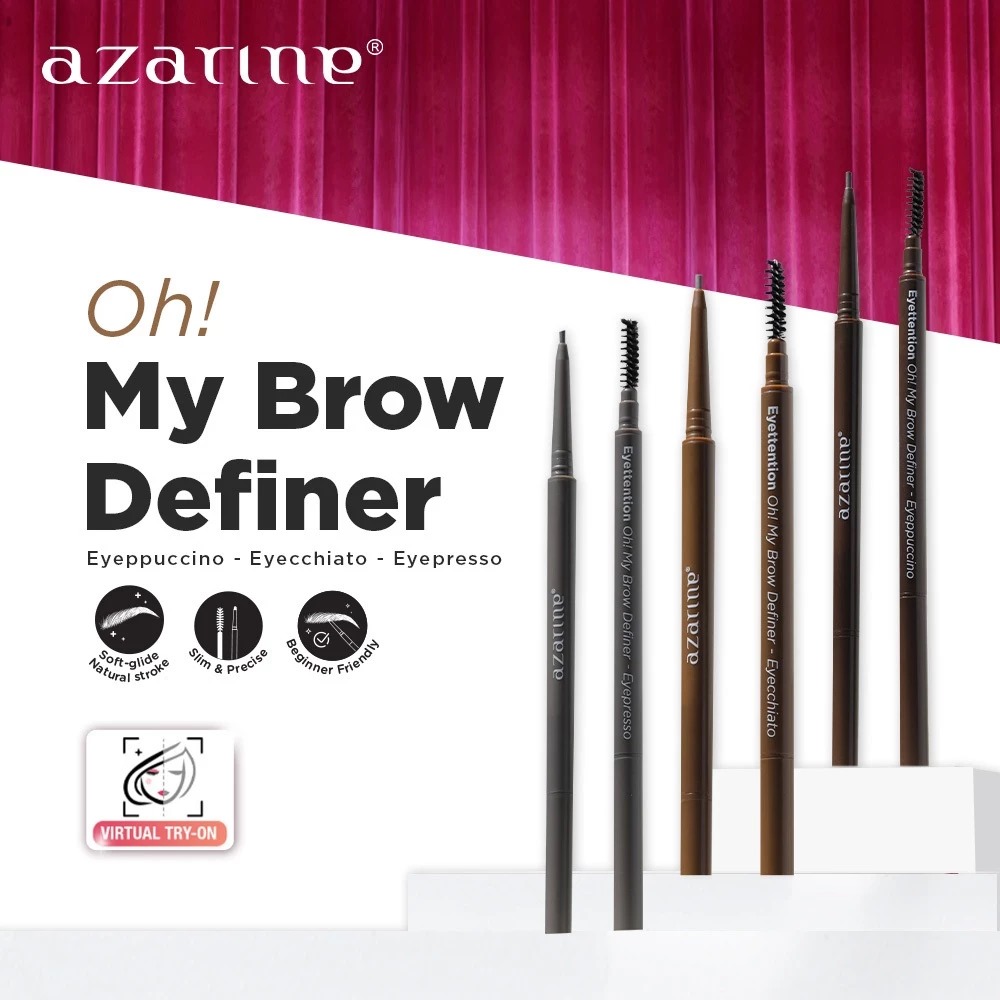 Azarine Oh! My Brow Definer - 01 Eyeppuccino (DARK BROWN)