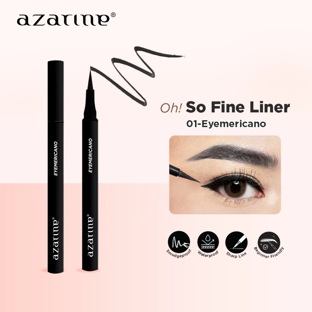Azarine Oh! So Fine Liner - 01 Eyemericano (BLACK) *