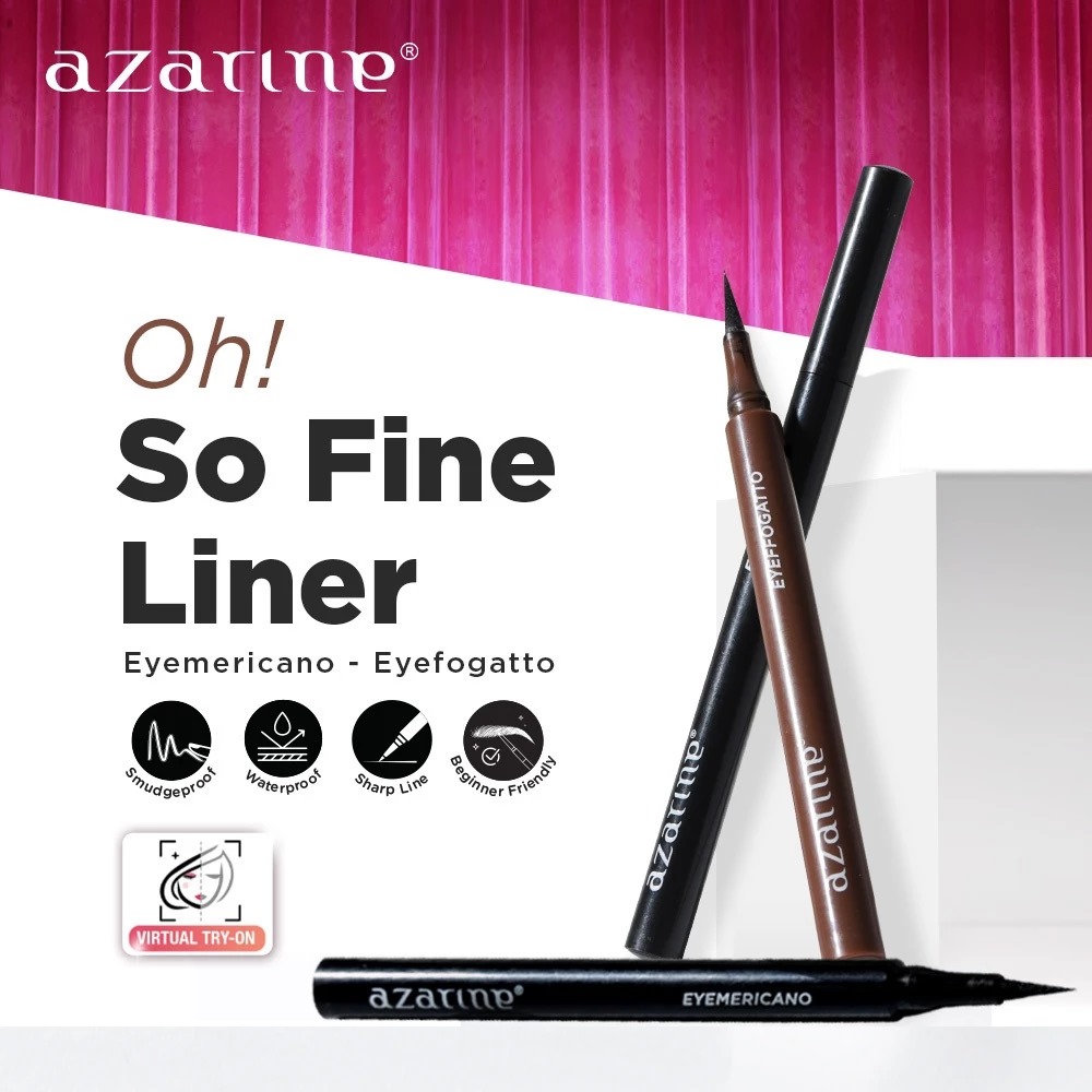 Azarine Oh! So Fine Liner - 01 Eyemericano (BLACK) *