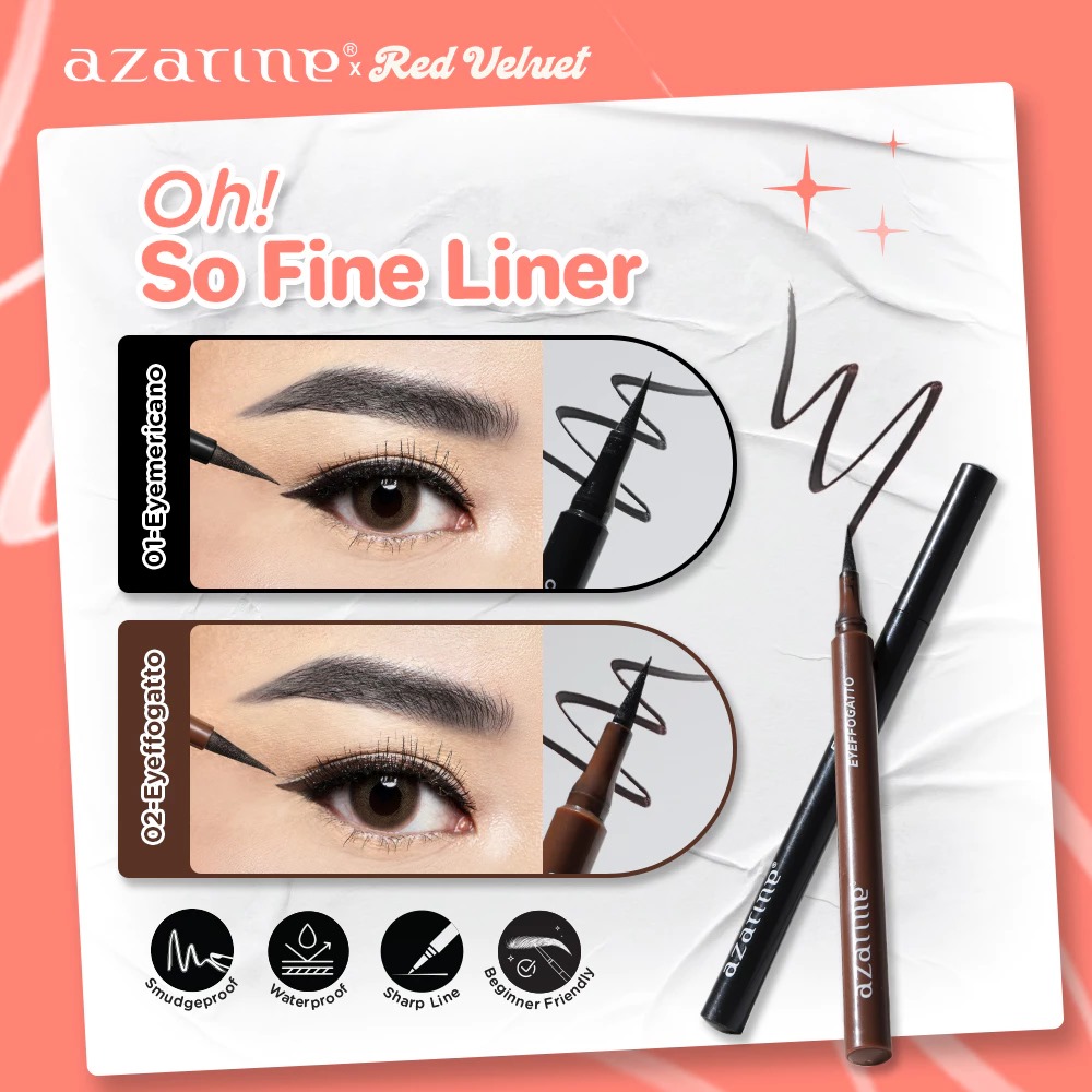 Azarine Oh! So Fine Liner - 01 Eyemericano (BLACK) *
