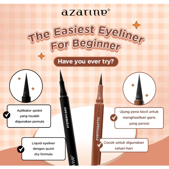 Azarine Oh! So Fine Liner - 01 Eyemericano (BLACK) *