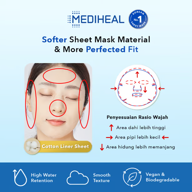 Mediheal Ampoule Sheet Mask - N.M.F. Moisturizing (Biru) Mediheal Ampoule Sheet Mask - N.M.F. Moisturizing (Biru)