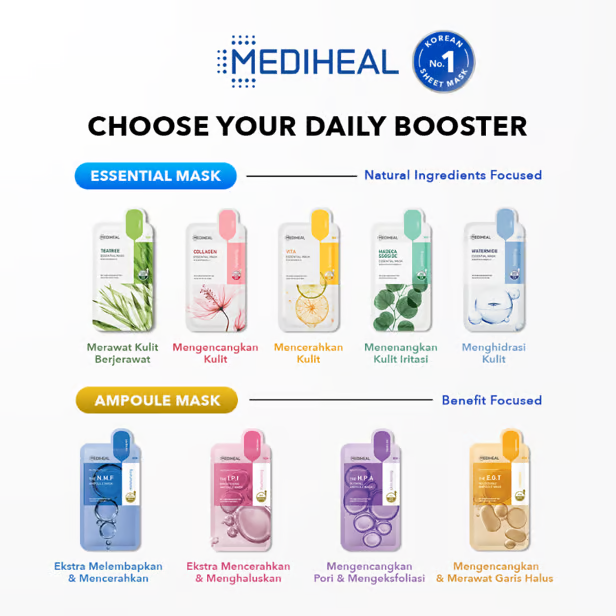 Mediheal Ampoule Sheet Mask - N.M.F. Moisturizing (Biru) Mediheal Ampoule Sheet Mask - N.M.F. Moisturizing (Biru)
