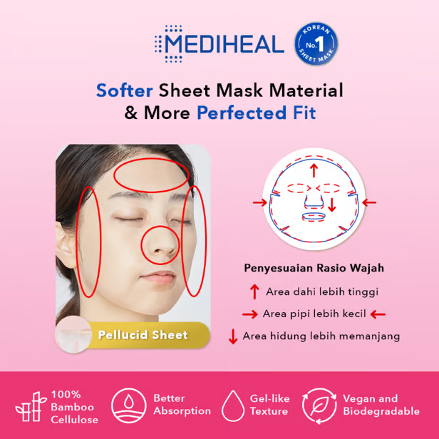 Mediheal Ampoule Sheet Mask - I.P.I Brightening Iluminating (Pink)