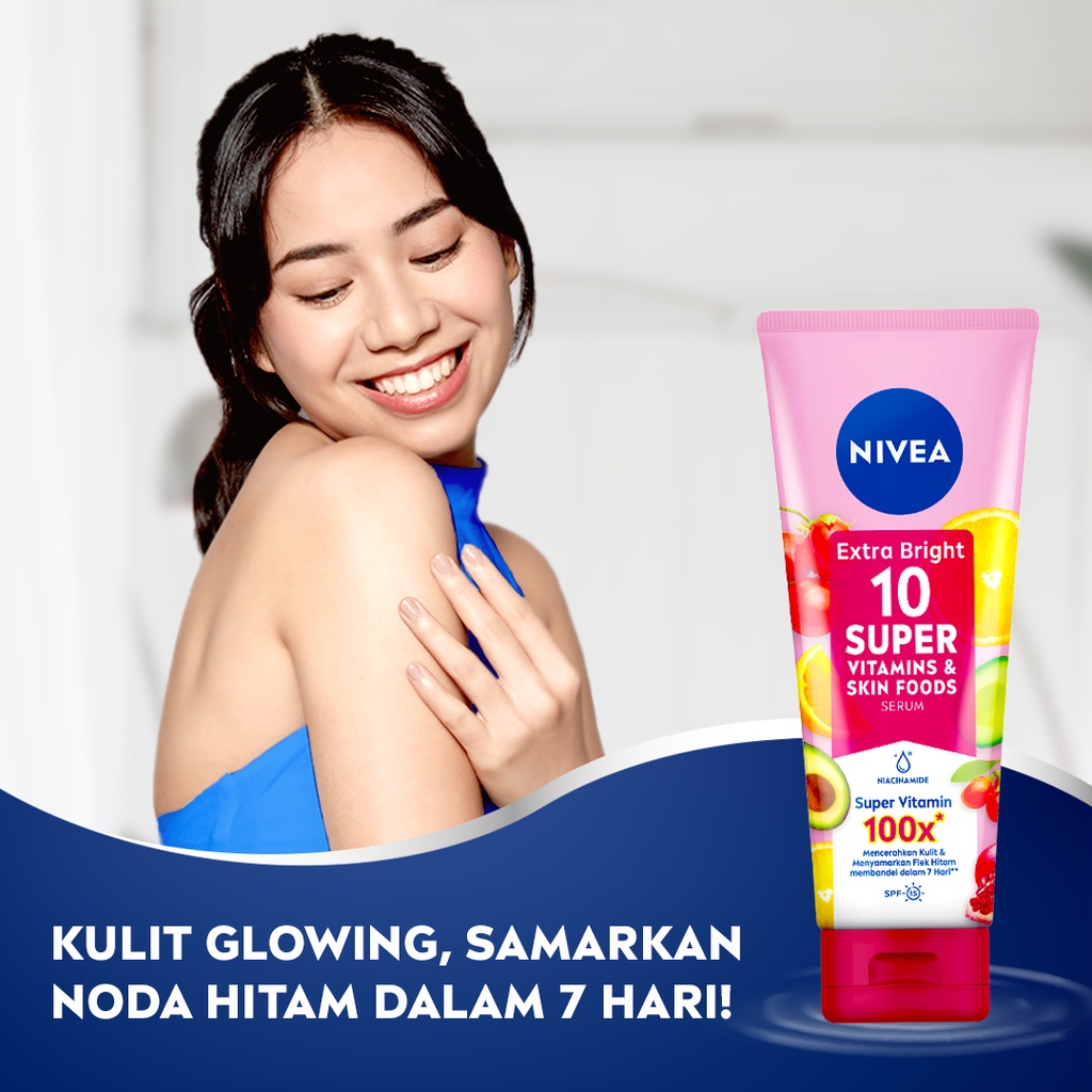 Nivea Extra Bright 10 Super Vitamins & Skin Foods Serum 180ml Nivea Extra Bright 10 Super Vitamins & Skin Foods Serum 180ml