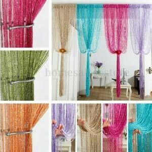 Tirai Pelangi Glitter Benang